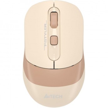 Мышь A4TECH FSTYLER FG10CS AIR оптическая для ноутбука беспроводная USB 2000dpi бежевый/коричневый