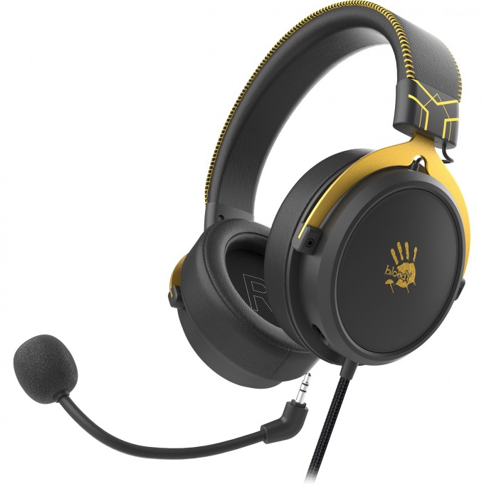 Наушники с микрофоном A4TECH BLOODY M590I желтый/серый 1м мониторные USB оголовье () M590I SPORTS LIME